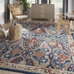 Nourison Parisa PSA06 Area Rug, Denim/Multicolor, 8'6" x 11'6"