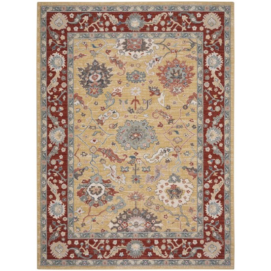 Nourison Parisa PSA07 Area Rug, Gold/Brick, 12' x 15'