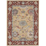 Nourison Parisa PSA07 Area Rug, Gold/Brick, 5'3" x 7'5"