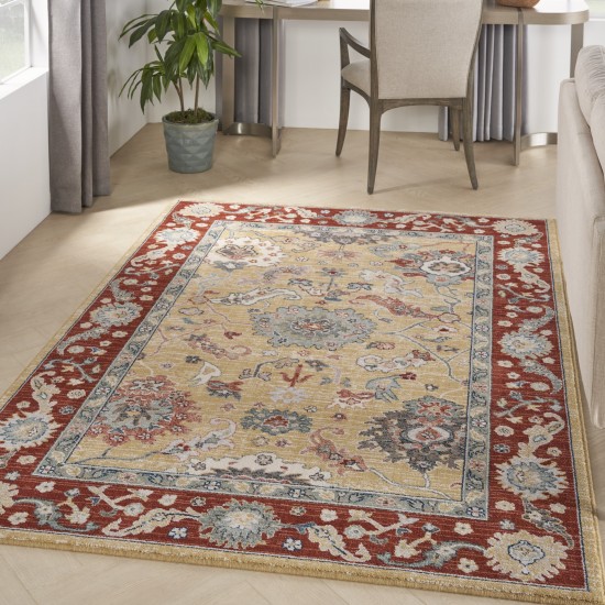 Nourison Parisa PSA07 Area Rug, Gold/Brick, 5'3" x 7'5"