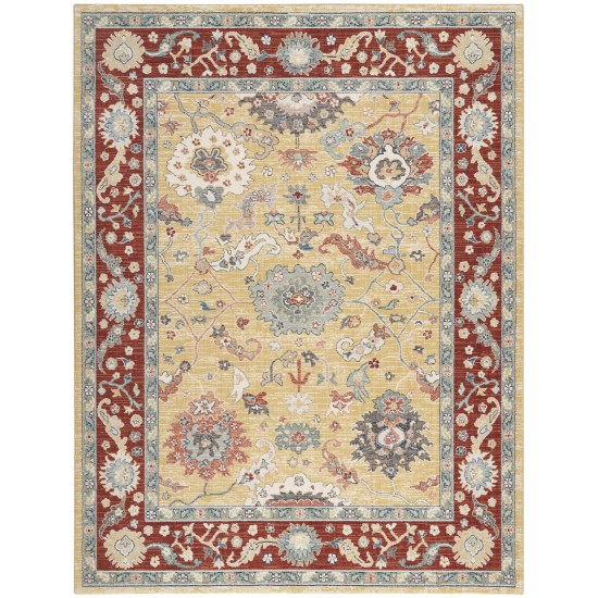 Nourison Parisa PSA07 Area Rug, Gold/Brick, 7'9" x 9'9"