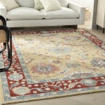 Nourison Parisa PSA07 Area Rug, Gold/Brick, 7'9" x 9'9"