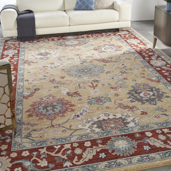 Nourison Parisa PSA07 Area Rug, Gold/Brick, 9'9" x 13'9"