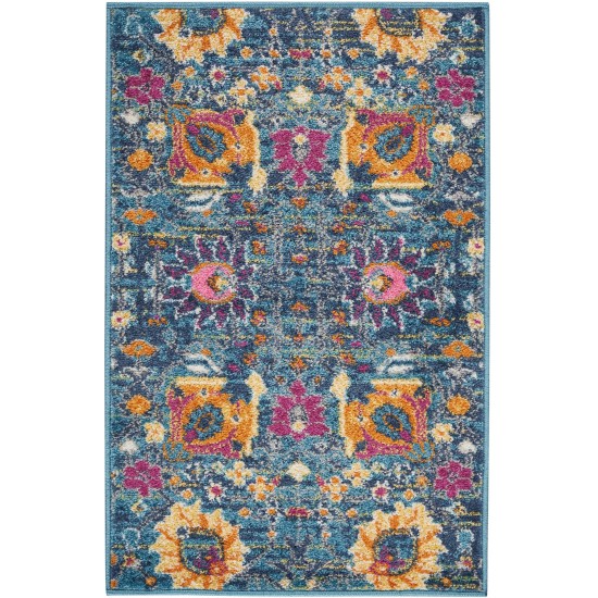 Nourison Passion PSN01 Area Rug, Denim, 1'10" x 2'10"