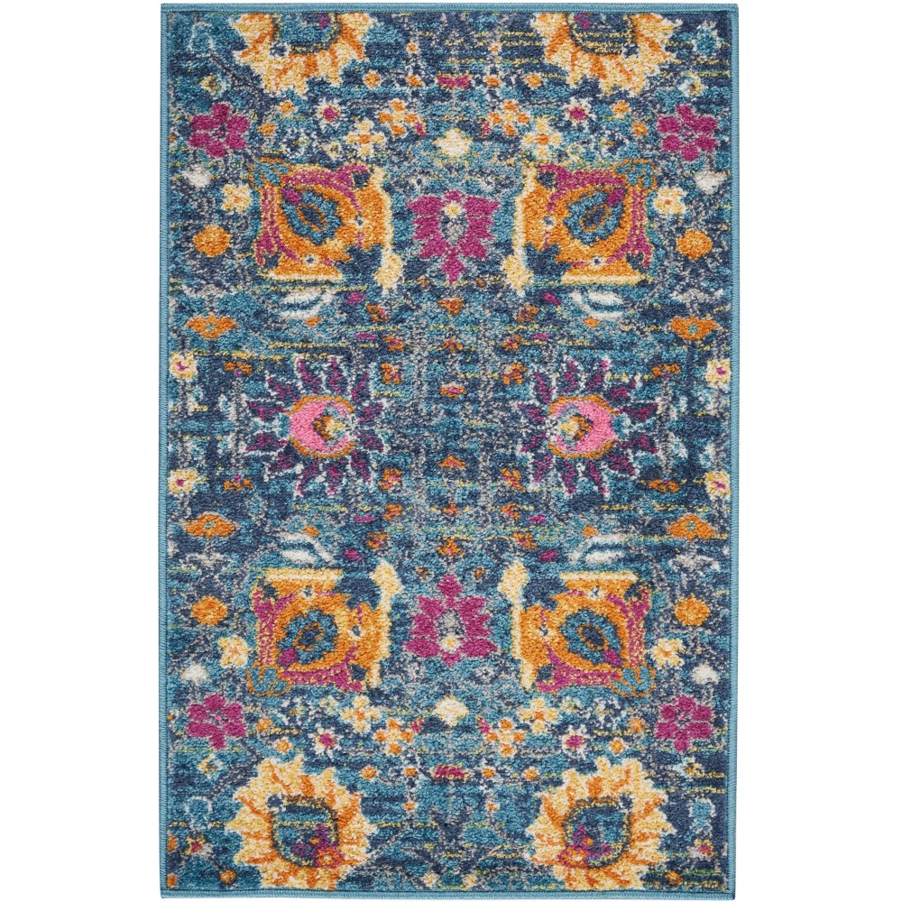 Nourison Passion PSN01 Area Rug, Denim, 1'10" x 2'10"