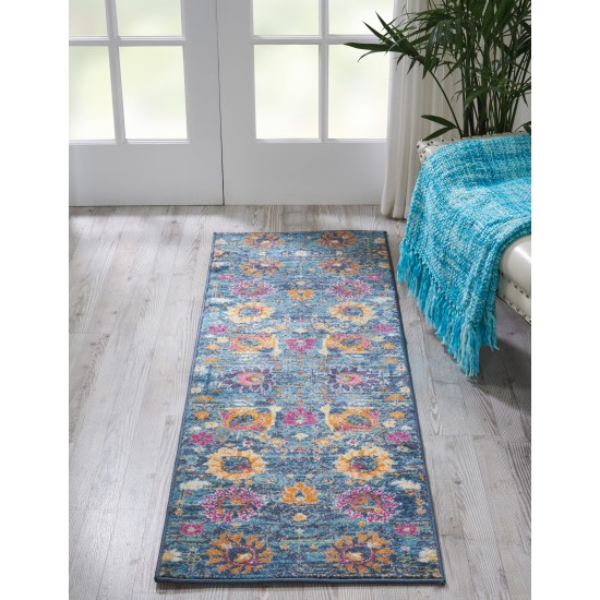 Nourison Passion PSN01 Runner Rug, Denim, 1'10" x 6'