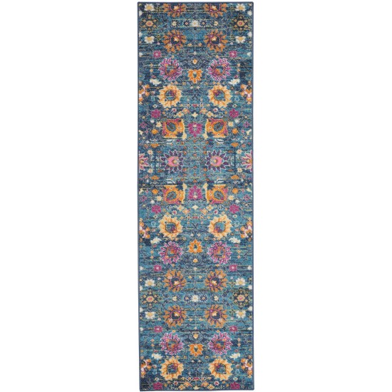 Nourison Passion PSN01 Runner Rug, Denim, 2'2" x 10'