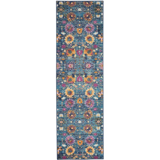 Nourison Passion PSN01 Runner Rug, Denim, 2'2" x 7'6"