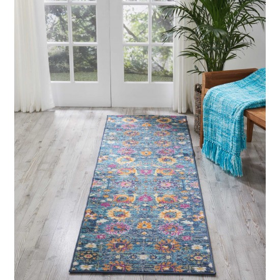 Nourison Passion PSN01 Runner Rug, Denim, 2'2" x 7'6"