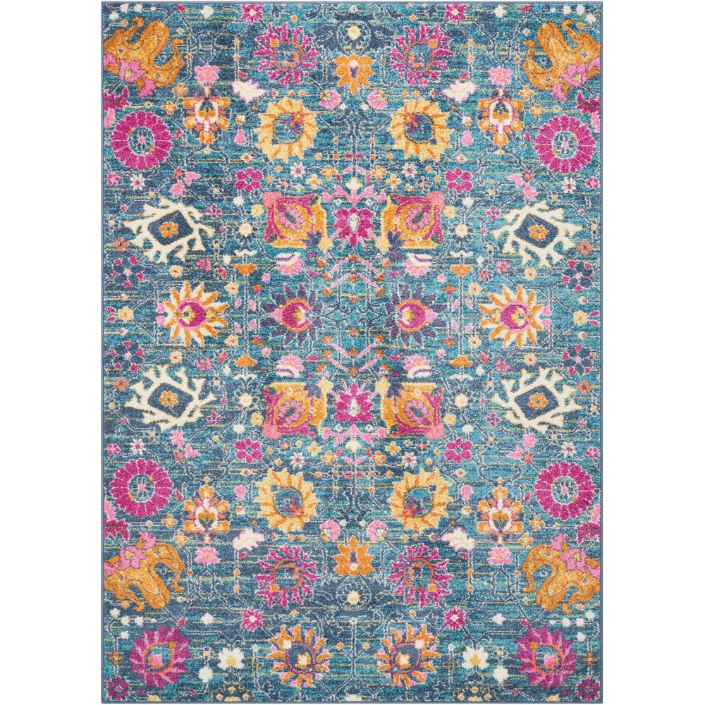 Nourison Passion PSN01 Area Rug, Denim, 5'3" x 7'3"