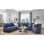 ACME Kaffir Loveseat w/2 Pillows, Blue Fabric