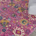 Nourison Passion PSN01 Area Rug, Fuchsia, 5'3" x Round