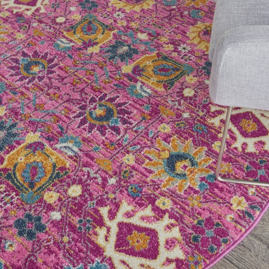 Nourison Passion PSN01 Area Rug, Fuchsia, 5'3" x Round
