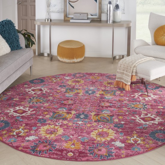 Nourison Passion PSN01 Area Rug, Fuchsia, 8' x Round