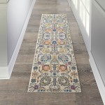 Nourison Passion PSN01 Runner Rug, Ivory/Multicolor, 2'2" x 7'6"