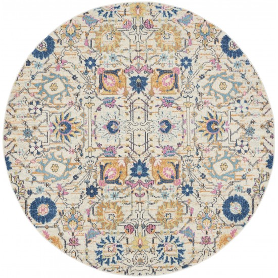 Nourison Passion PSN01 Area Rug, Ivory/Multicolor, 8' x Round