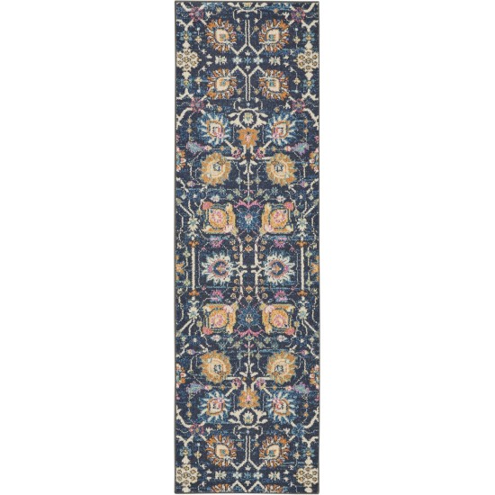 Nourison Passion PSN01 Runner Rug, Navy, 2'2" x 7'6"