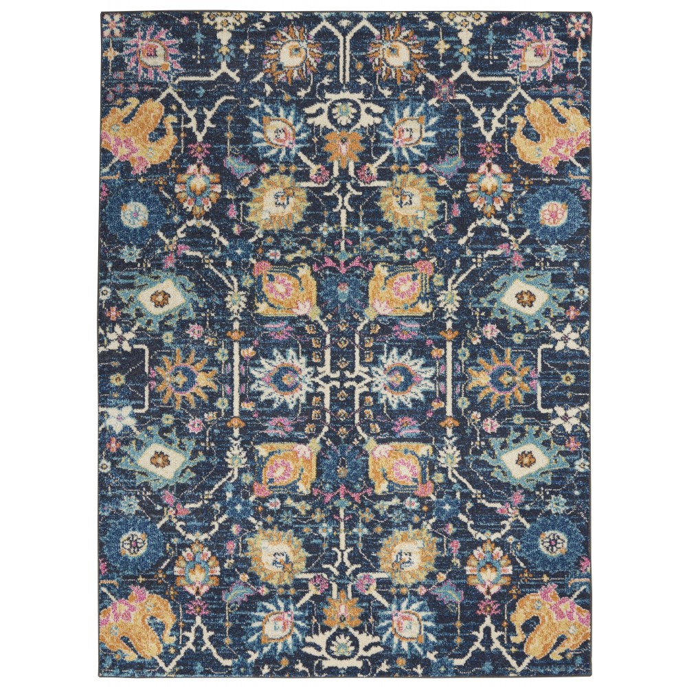 Nourison Passion PSN01 Area Rug, Navy, 3'9" x 5'9"