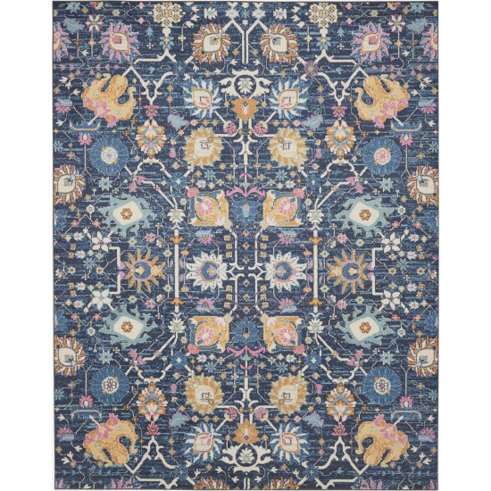 Nourison Passion PSN01 Area Rug, Navy, 6'7" x 9'6"