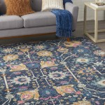 Nourison Passion PSN01 Area Rug, Navy, 6'7" x 9'6"