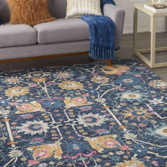 Nourison Passion PSN01 Area Rug, Navy, 6'7" x 9'6"