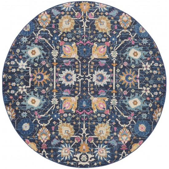 Nourison Passion PSN01 Area Rug, Navy, 8' x Round