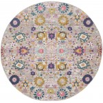 Nourison Passion PSN01 Area Rug, Silver, 5'3" x Round