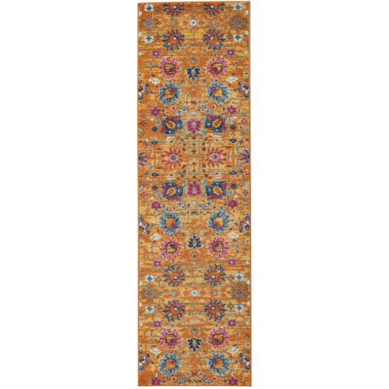 Nourison Passion PSN01 Runner Rug, Orange, 2'2" x 7'6"