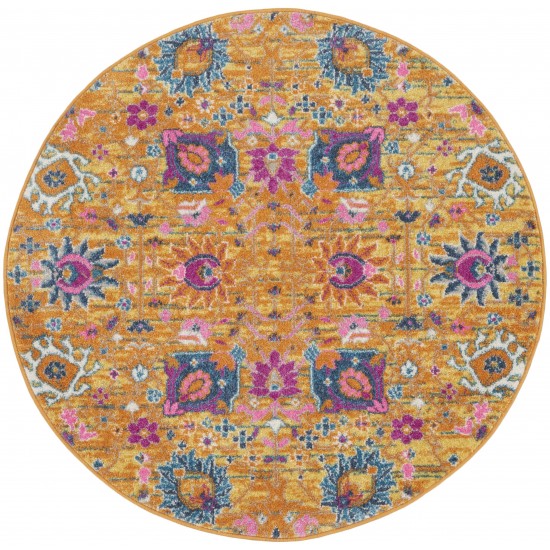 Nourison Passion PSN01 Area Rug, Sunburst, 4' x Round