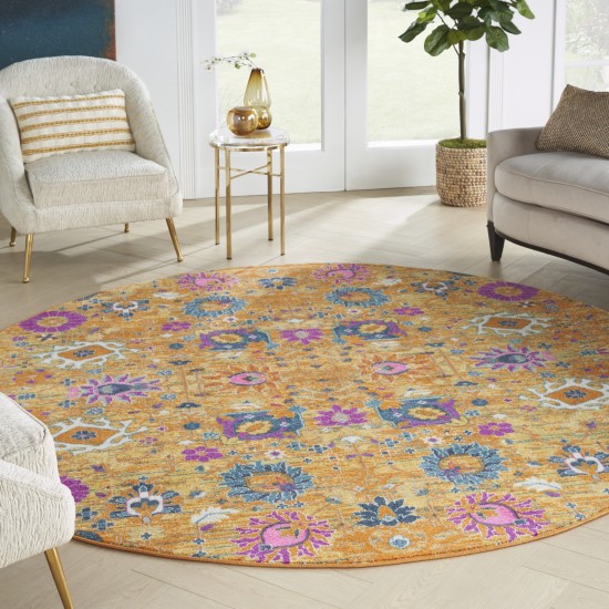 Nourison Passion PSN01 Area Rug, Sunburst, 8' x Round