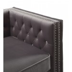 ACME Gillian II Sofa w/3 Pillows, Dark Gray Velvet