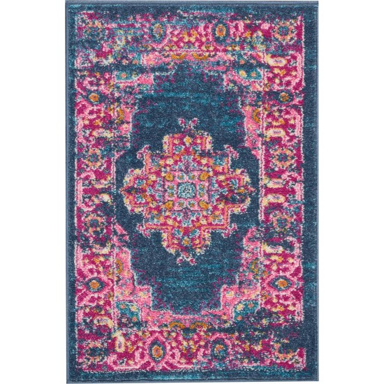 Nourison Passion PSN03 Area Rug, Blue, 1'10" x 2'10"