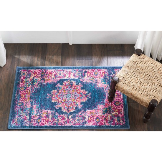 Nourison Passion PSN03 Area Rug, Blue, 1'10" x 2'10"