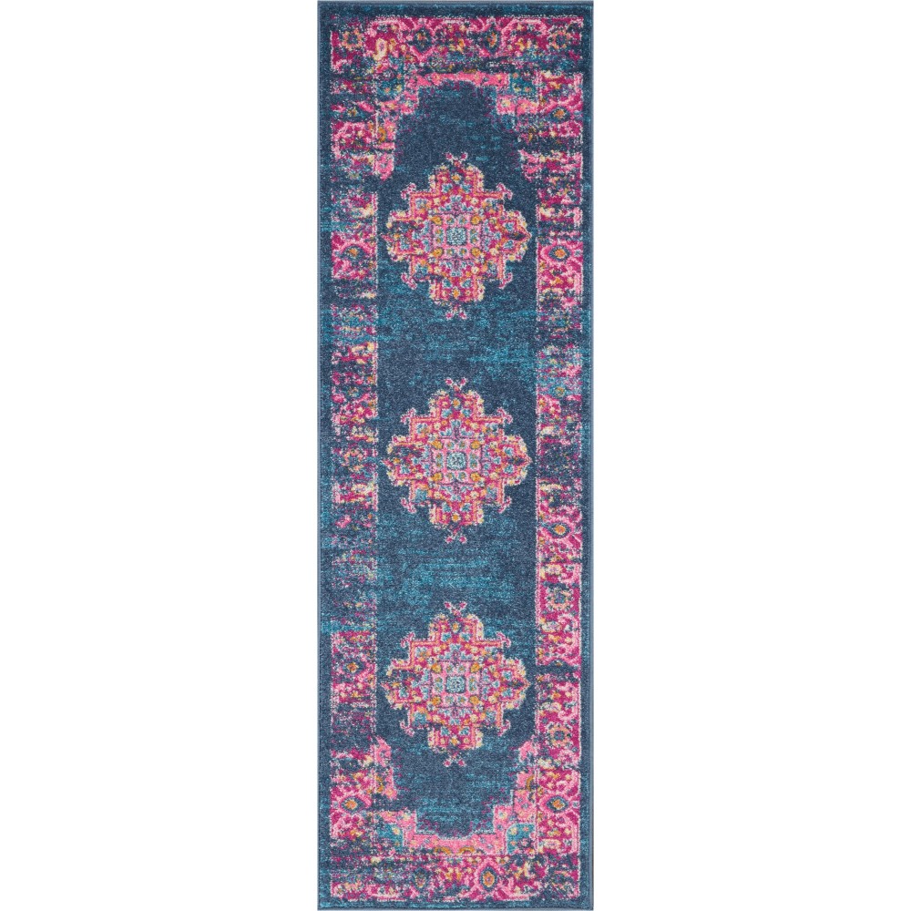 Nourison Passion PSN03 Runner Rug, Blue, 1'10" x 6'