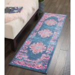 Nourison Passion PSN03 Runner Rug, Blue, 1'10" x 6'