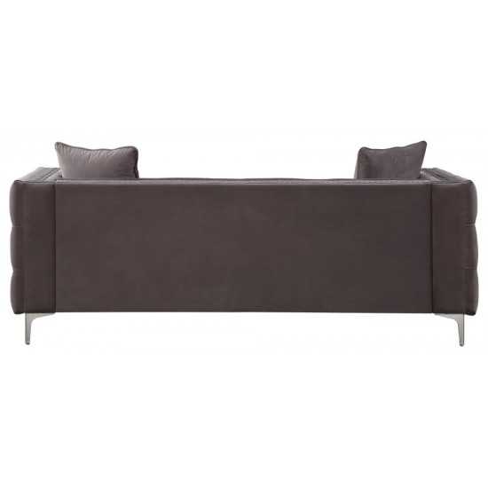 ACME Gillian II Sofa w/3 Pillows, Dark Gray Velvet