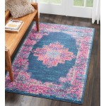 Nourison Passion PSN03 Area Rug, Blue, 3'9" x 5'9"