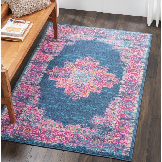 Nourison Passion PSN03 Area Rug, Blue, 3'9" x 5'9"