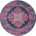 Nourison Passion PSN03 Area Rug, Blue, 8' x Round