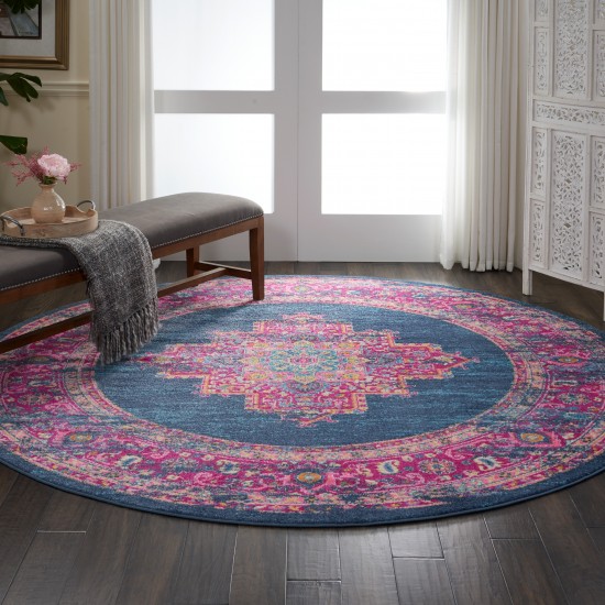 Nourison Passion PSN03 Area Rug, Blue, 8' x Round