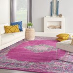 Nourison Passion PSN03 Area Rug, Fuchsia, 10' x 14'