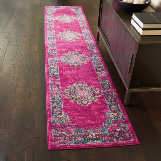 Nourison Passion PSN03 Runner Rug, Fuchsia, 2'2" x 10'