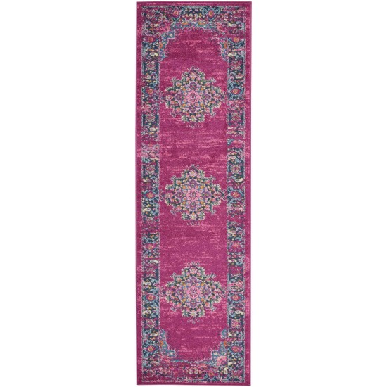 Nourison Passion PSN03 Runner Rug, Fuchsia, 2'2" x 7'6"