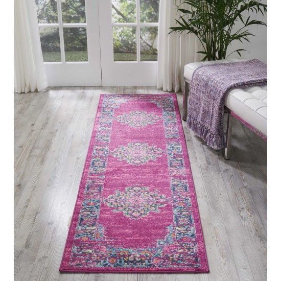 Nourison Passion PSN03 Runner Rug, Fuchsia, 2'2" x 7'6"