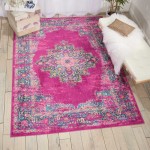 Nourison Passion PSN03 Area Rug, Fuchsia, 3'9" x 5'9"