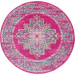 Nourison Passion PSN03 Area Rug, Fuchsia, 4' x Round