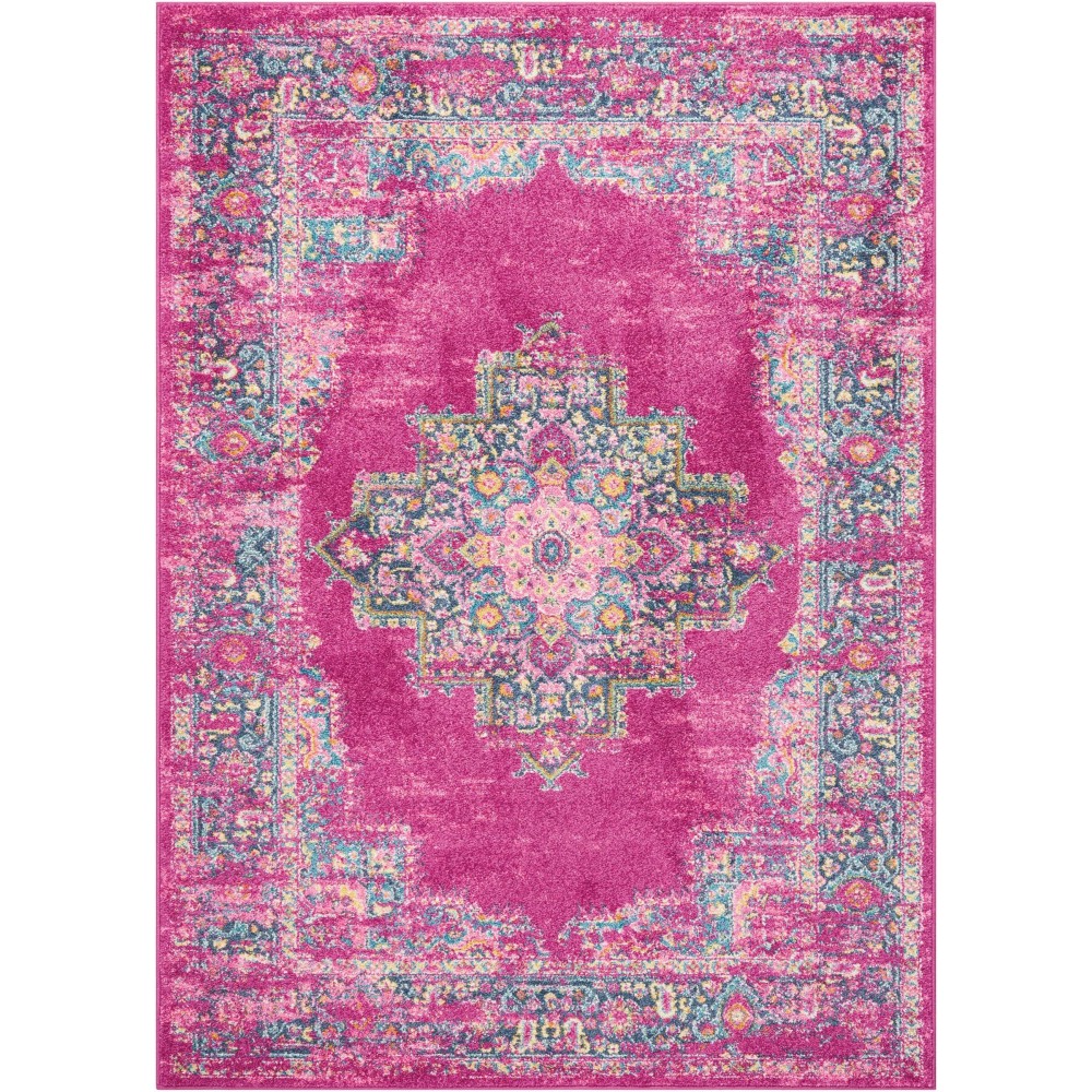 Nourison Passion PSN03 Area Rug, Fuchsia, 6'7" x 9'6"