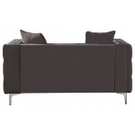 ACME Gillian II Loveseat w/2 Pillows, Dark Gray Velvet