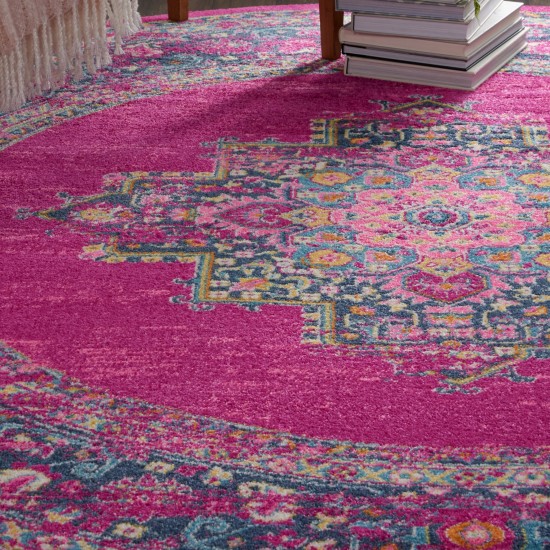 Nourison Passion PSN03 Area Rug, Fuchsia, 8' x Round