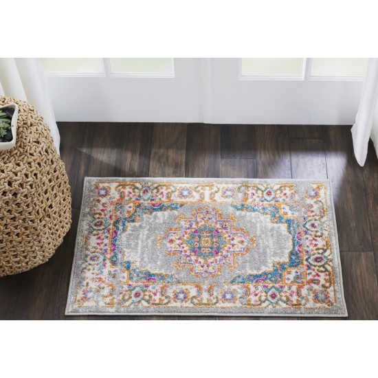 Nourison Passion PSN03 Area Rug, Grey, 1'10" x 2'10"